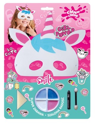CHLAPU CHLAP CHLAPU CHLAP ZESTAW do kreatywnej zabawy Girl Power - Maska UNICORN