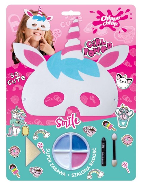 CHLAPU CHLAP CHLAPU CHLAP ZESTAW do kreatywnej zabawy Girl Power - Maska UNICORN