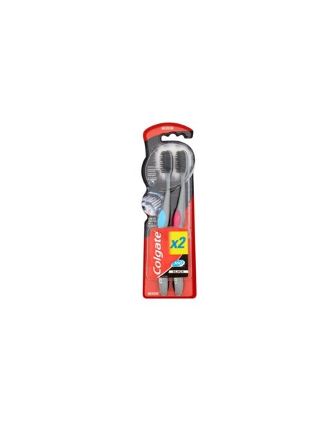 COLGATE COLGATE Black 360° Szczoteczka do zębów - średnia 1 + 1 gratis