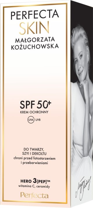 DAX PERFECTA Skin Małgorzata Kożuchowska Krem ochronny SPF 50+ do twarzy, szyi i dekoltu 40 ml