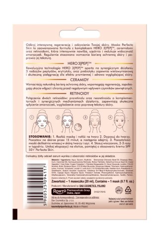 DAX PERFECTA Skin Małgorzata Kożuchowska Odmładzająca maska - serum na tkaninie przeciwzmarszczkowa 20 ml