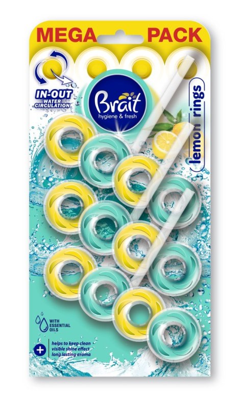 DRAMERS BRAIT Kostka do wc 2-faz Rings Lemon 3 x 40g