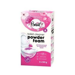 DRAMERS BRAIT Wulkan Pieniący proszek do czyszczenia toalet Cotton Flower 3 x 100 g