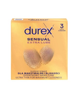 DUREX DUREX Sensual Extra Lube Prezerwatywy supercienkie - dodatkowo nawilżane 1 op.-3 sztuki