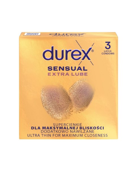 DUREX DUREX Sensual Extra Lube Prezerwatywy supercienkie - dodatkowo nawilżane 1 op.-3 sztuki