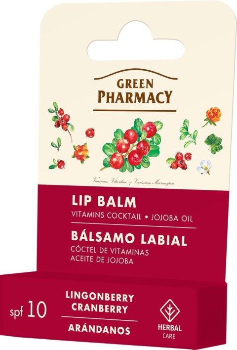 ELFA PHARM GREEN PHARMACY Balsam do ust Brusznica i Żurawina 3,6 g