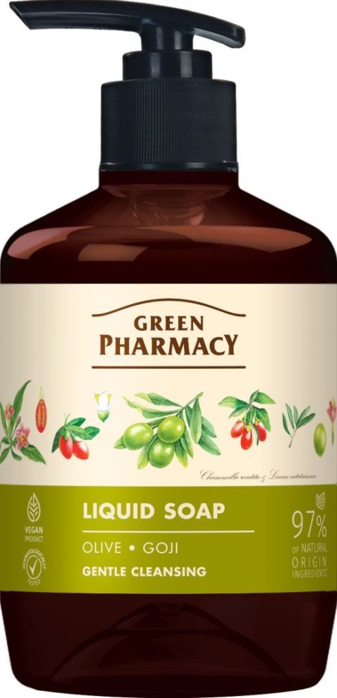 ELFA PHARM GREEN PHARMACY Mydło w płynie Oliwa + Jagody goji 460 ml