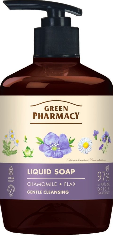 ELFA PHARM GREEN PHARMACY Mydło w płynie Rumianek + Olej lniany 460 ml