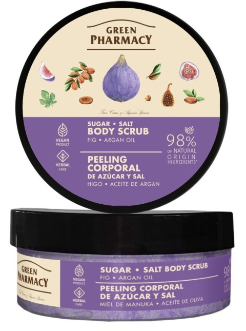 ELFA PHARM GREEN PHARMACY Peeling cukrowo-solny do ciała Figi i Olej arganowy 200 ml