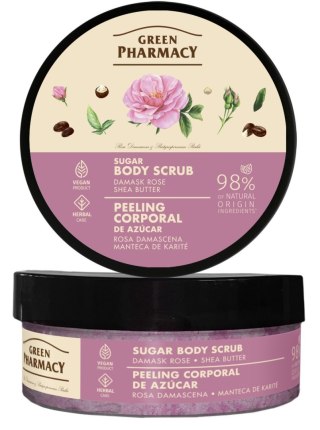 ELFA PHARM GREEN PHARMACY Peeling cukrowy do ciała Róża damasceńska i Masło shea 200 ml