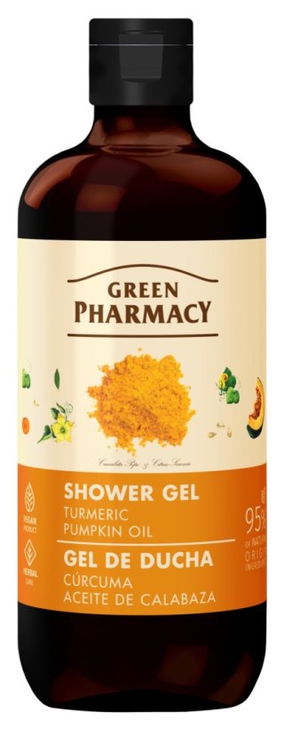 ELFA PHARM GREEN PHARMACY Żel pod prysznic - Kurkuma + Olejek Dyniowy 500 ml
