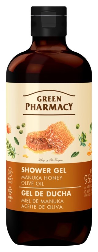 ELFA PHARM GREEN PHARMACY Żel pod prysznic - Miód Manuka + Oliwa z Oliwek 500 ml