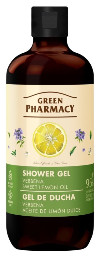 ELFA PHARM GREEN PHARMACY Żel pod prysznic - Werbena +Olejek ze słodkiej cytryny 500 ml