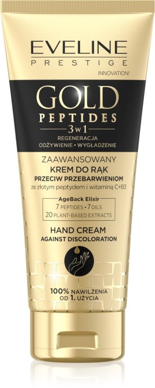 EVELINE EVELINE Gold Peptides Zaawansowany Krem do rąk 3w1 - przeciw przebarwieniom 75 ml