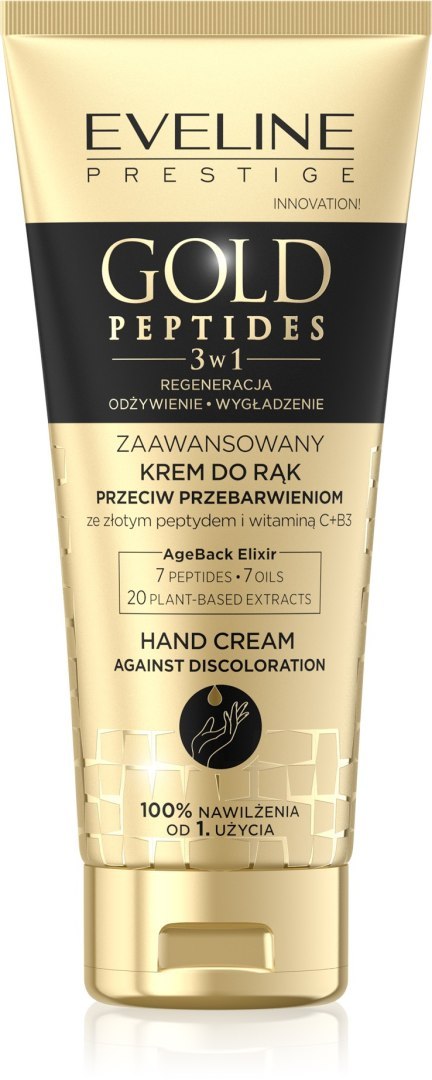 EVELINE EVELINE Gold Peptides Zaawansowany Krem do rąk 3w1 - przeciw przebarwieniom 75 ml