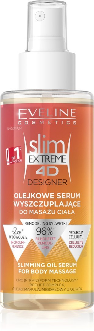 EVELINE EVELINE Slim Extreme 4D Designer Olejkowe Serum wyszczuplające do masażu ciała 150 ml