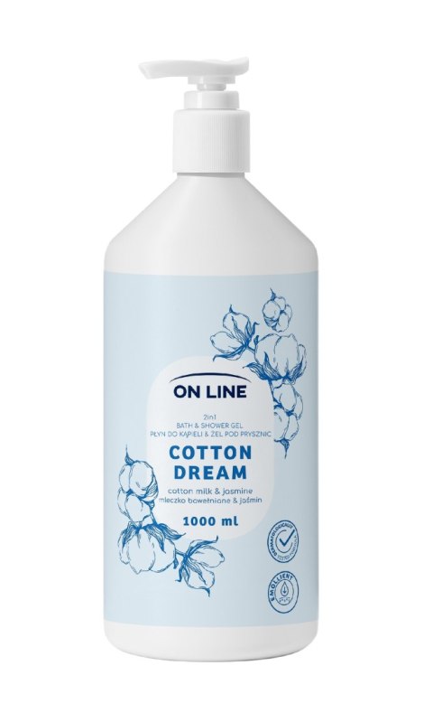 FORTE SWEEDEN ON LINE Płyn do kąpieli i żel pod prysznic 2w1 Cotton Dream 1000 ml