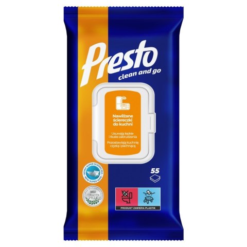 HARPER PRESTO Clean and Go Ściereczki nawilżane do kuchni 1 op. - 55 szt.