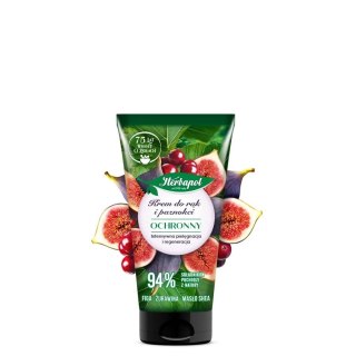 HERBAPOL HERBAPOL Krem ochronny do rąk i paznokci - Figa & Żurawina & Masło Shea 50 ml