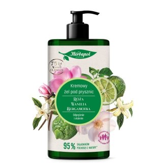 HERBAPOL HERBAPOL Kremowy Żel pod prysznic - Róża & Wanilia & Bergamotka 740 ml
