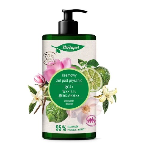 HERBAPOL HERBAPOL Kremowy Żel pod prysznic - Róża & Wanilia & Bergamotka 740 ml