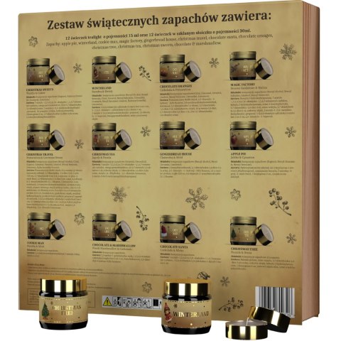 HISKIN HISKIN Home Zestaw prezentowy BAŚNIOWA KSIĘGA - Kalendarz adwentowy (świece zapachowe)
