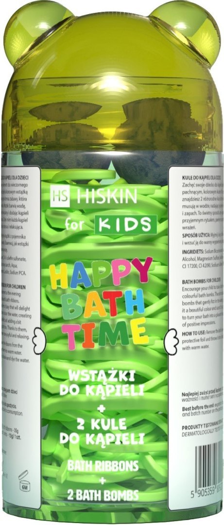 HISKIN HISKIN for Kids Happy Bath Time Wstążki do kąpieli + 2 Kule do kąpieli - Miś