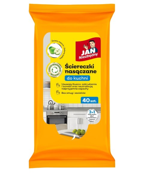 JAN N. GROSIK JAN NIEZBĘDNY Ściereczki nasączane do kuchni 3w1 1op.-40 sztuk