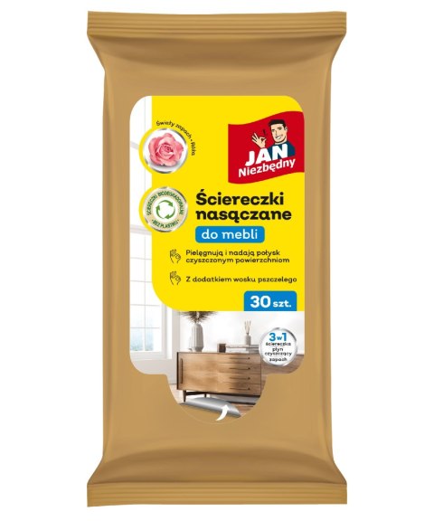 JAN N. GROSIK JAN NIEZBĘDNY Ściereczki nasączane do mebli 3w1 1op.-30 sztuk