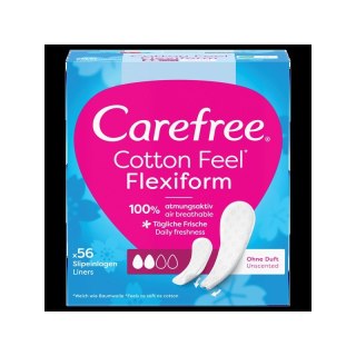 JOHNSON CAREFREE Cotton Feel Flexiform Wkładki higieniczne bezzapachowe 1 op. - 56 szt.