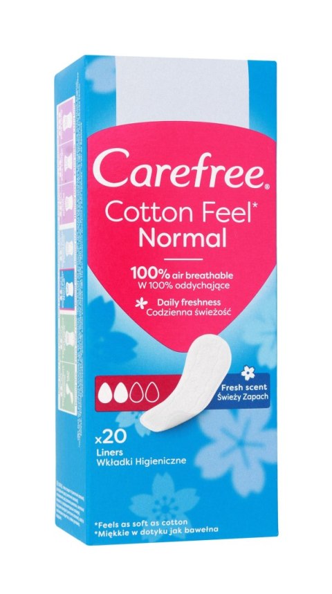 JOHNSON CAREFREE Cotton Feel Normal Wkładki higieniczne świeży zapach 1 op. - 20 szt.