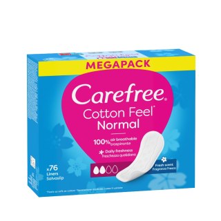 JOHNSON CAREFREE Cotton Feel Wkładki higieniczne Fresh Scent- normal 1op.76szt