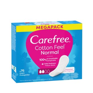 JOHNSON CAREFREE Cotton Feel Wkładki higieniczne bezzapachowe - normal 1op.-76szt