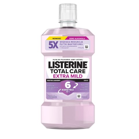 JOHNSON LISTERINE Płyn do płukania jamy ustnej Total Care - Extra Mild (łagodny smak) 500 ml