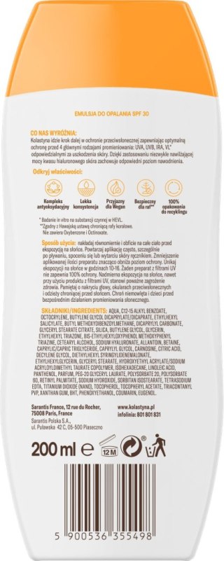 KOLASTYNA OPALANIE KOLASTYNA Ochrona i nawilżenie Emulsja do opalania SPF 30 200 ml