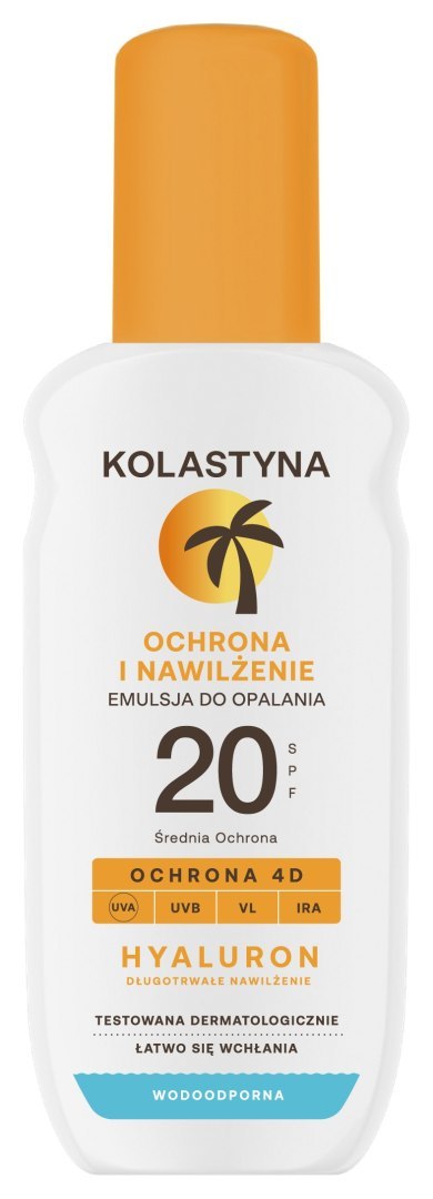 KOLASTYNA OPALANIE KOLASTYNA Ochrona i nawilżenie Emulsja do opalania w sprayu SPF20 150 ml