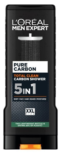 LOREAL LOREAL Men Expert Żel pod prysznic Pure Carbon 5w1 - 400 ml