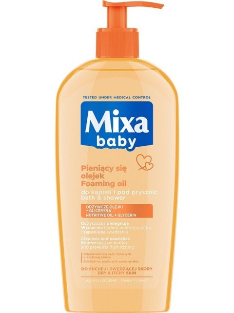 LOREAL MIXA Baby Pieniący się olejek do kąpieli i pod prysznic 400 ml
