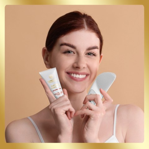 LUMINEO LUMINEO Professional Line Szczoteczka do twarzy Sonic Thermo Brush + Żel Lumineo do skóry delikatnej i wrażliwej