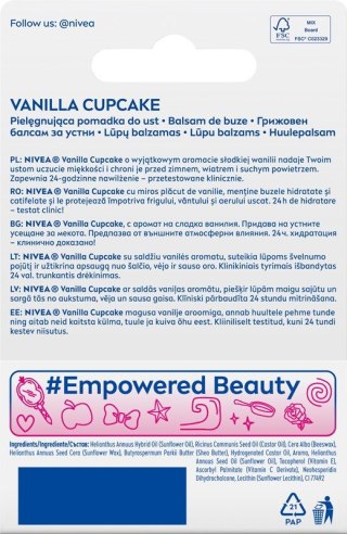 NIVEA NIVEA Disney Princess Pielęgnująca pomadka do ust Vanilla Cupcake Belle - edycja limitowana 4.8 g