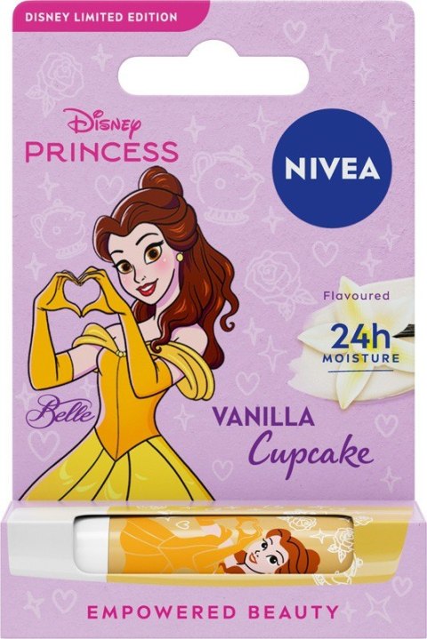 NIVEA NIVEA Disney Princess Pielęgnująca pomadka do ust Vanilla Cupcake Belle - edycja limitowana 4.8 g