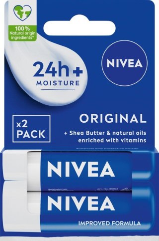 NIVEA NIVEA Lip Care DUO Ochronna pomadka do ust Orginal 4.8g x2