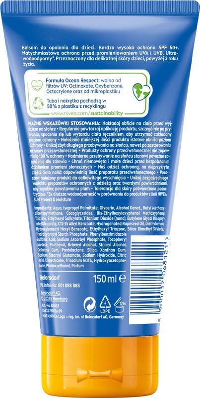 NIVEA NIVEA SUN Kids Ultra Protect & Care Balsam ochronny do opalania dla dzieci SPF 50+ 150 ml