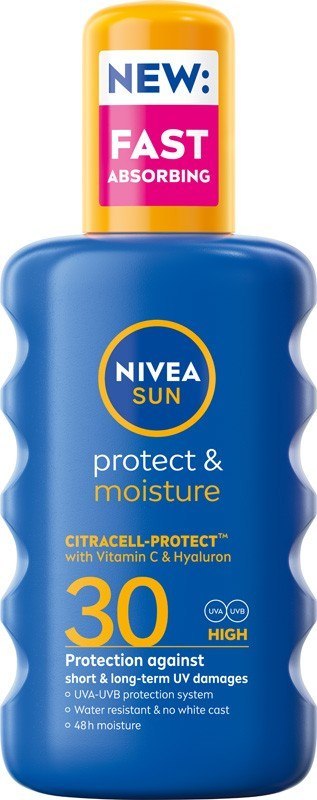 NIVEA NIVEA SUN Protect & Moisture Balsam nawilżający do opalania w sprayu SPF30 200 ml
