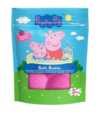 PROD.LICENCYJNE KIDS Świnka Peppa Kule do kąpieli - Raspberry (malina) 1 op.-5x50 g