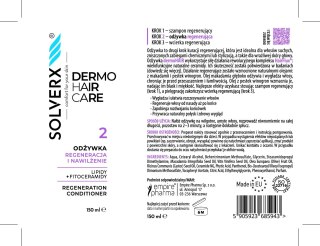 SOLVERX SOLVERX Dermo Hair Odżywka do włosów Regeneracja i nawilżenie 150 ml