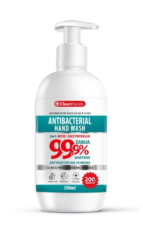 SWIT CLEAN HANDS Hand Wash Mydło antybakteryjne w płynie Bio formuła 99,9% 300 ml