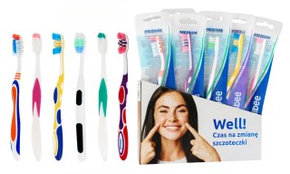 WELLBEE WELLBEE Display Szczoteczki dla dorosłych - mix 15 sztuk