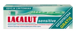 ZDROVIT LACALUT Pasta do zębów Sensitive 75ml + Szczoteczka zielona (gratis)