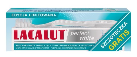 ZDROVIT LACALUT Perfect White Pasta do zębów 75 ml + Szczoteczka